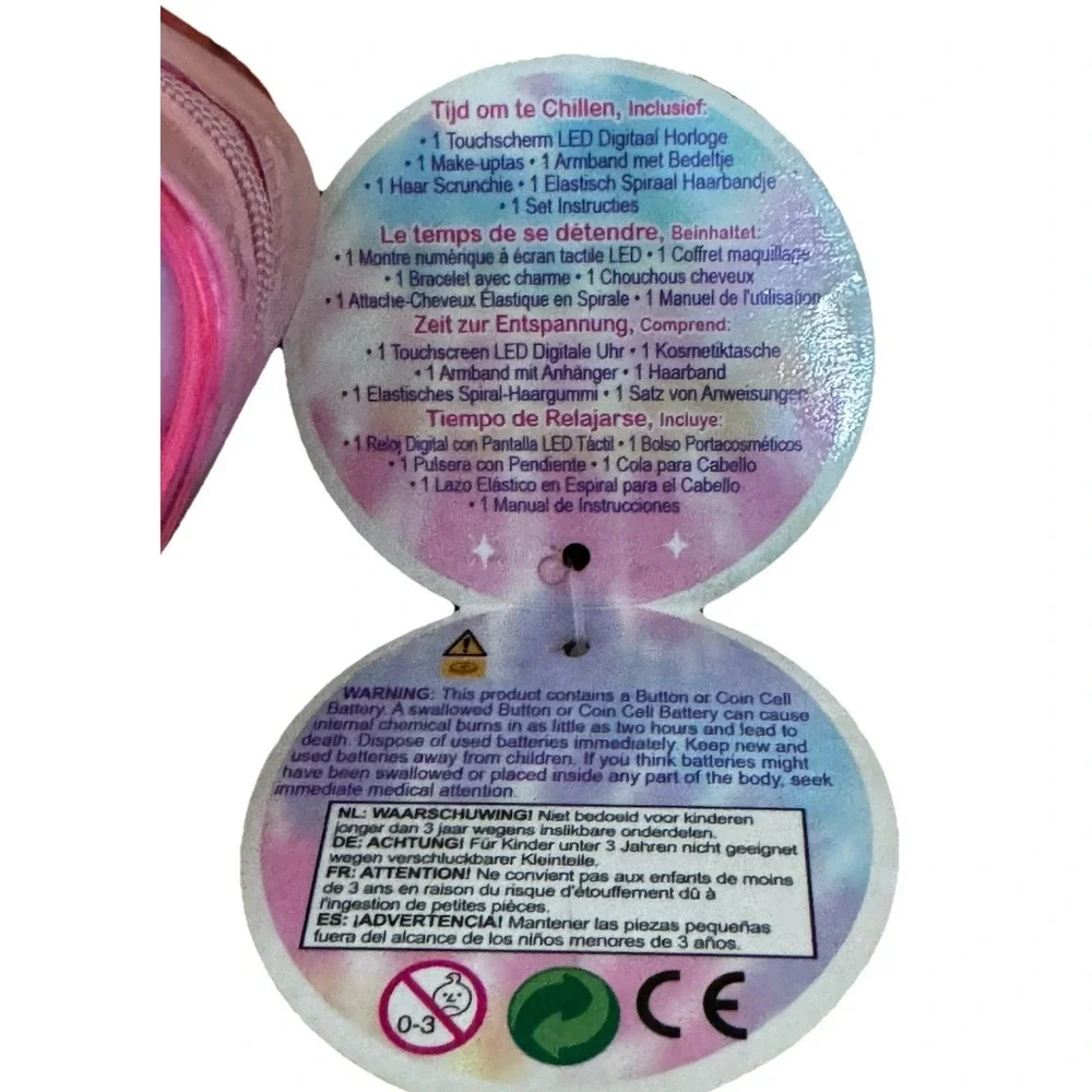 Hot Focus Time to Chill Girls Touch Screen LED Digital‎ Watch Accessory Kit NWT